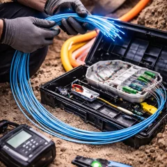 Glasfaserverlegung im Haus Glasfaserverlegung im Haus